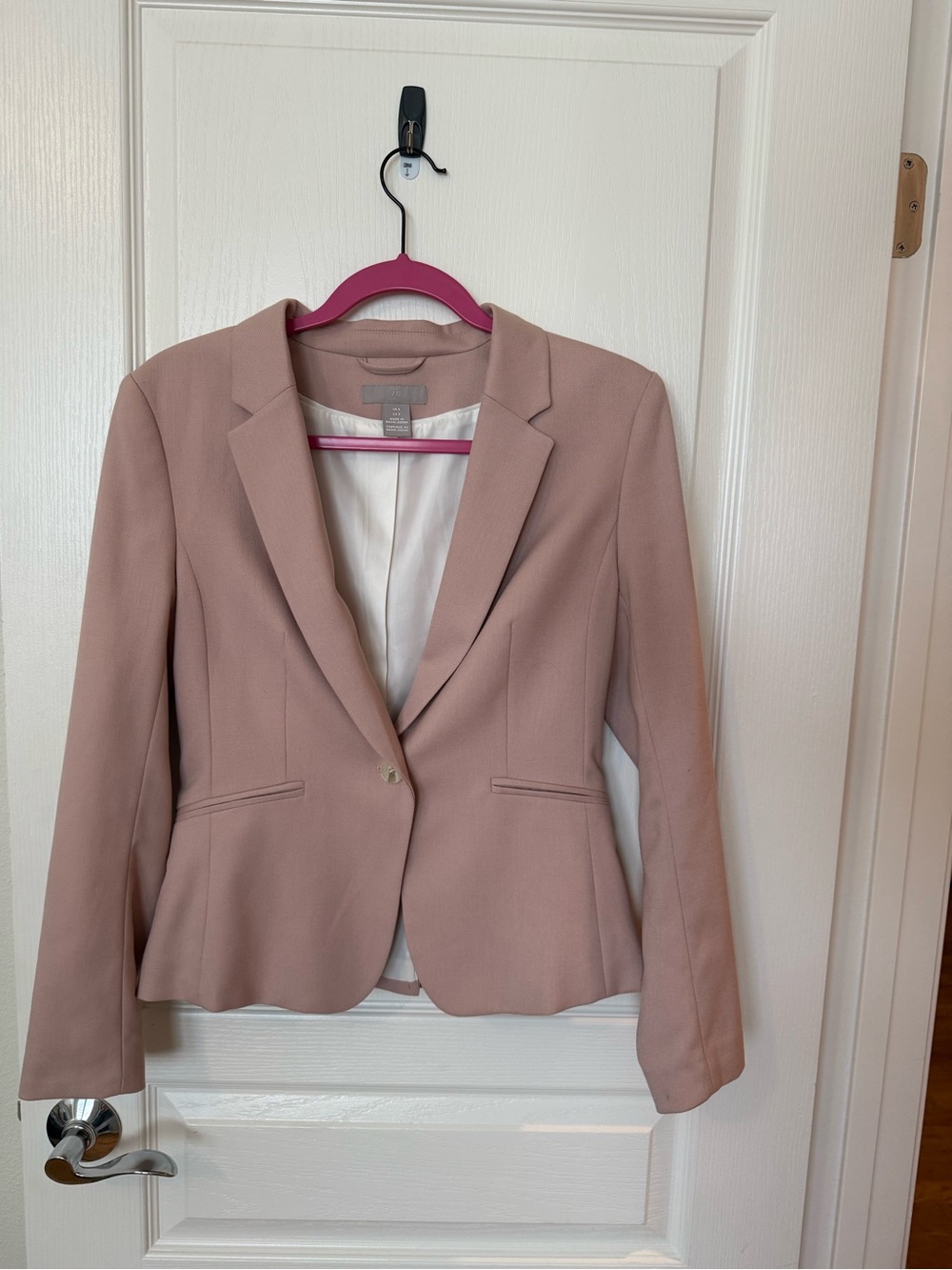 H&M Women's Dusty Pink Tailored Blazer